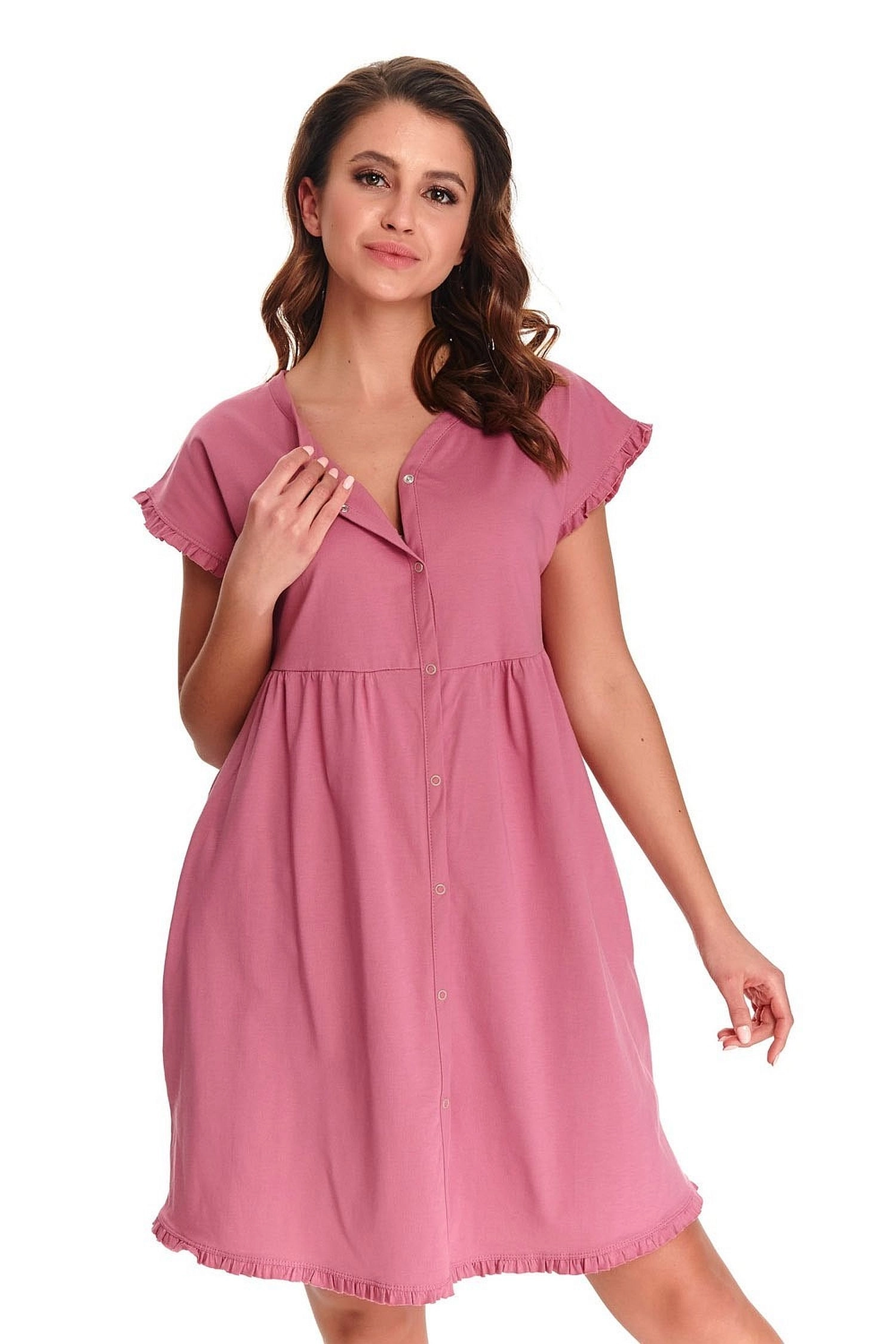 Dámska tehotenská košeľa 9600 pink