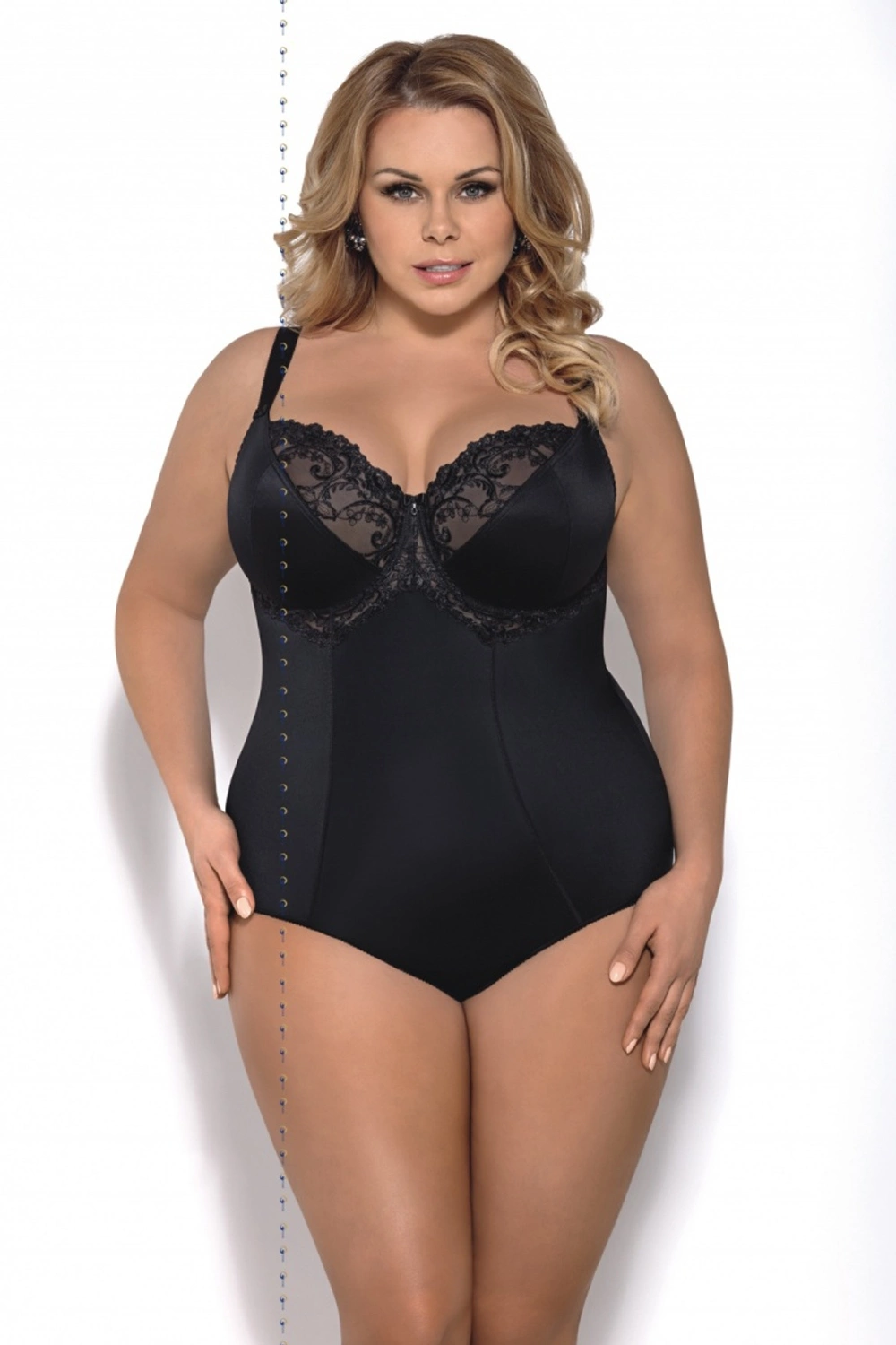 E-shop Dámske body Gorsenia body k 356 gala czarny 75F