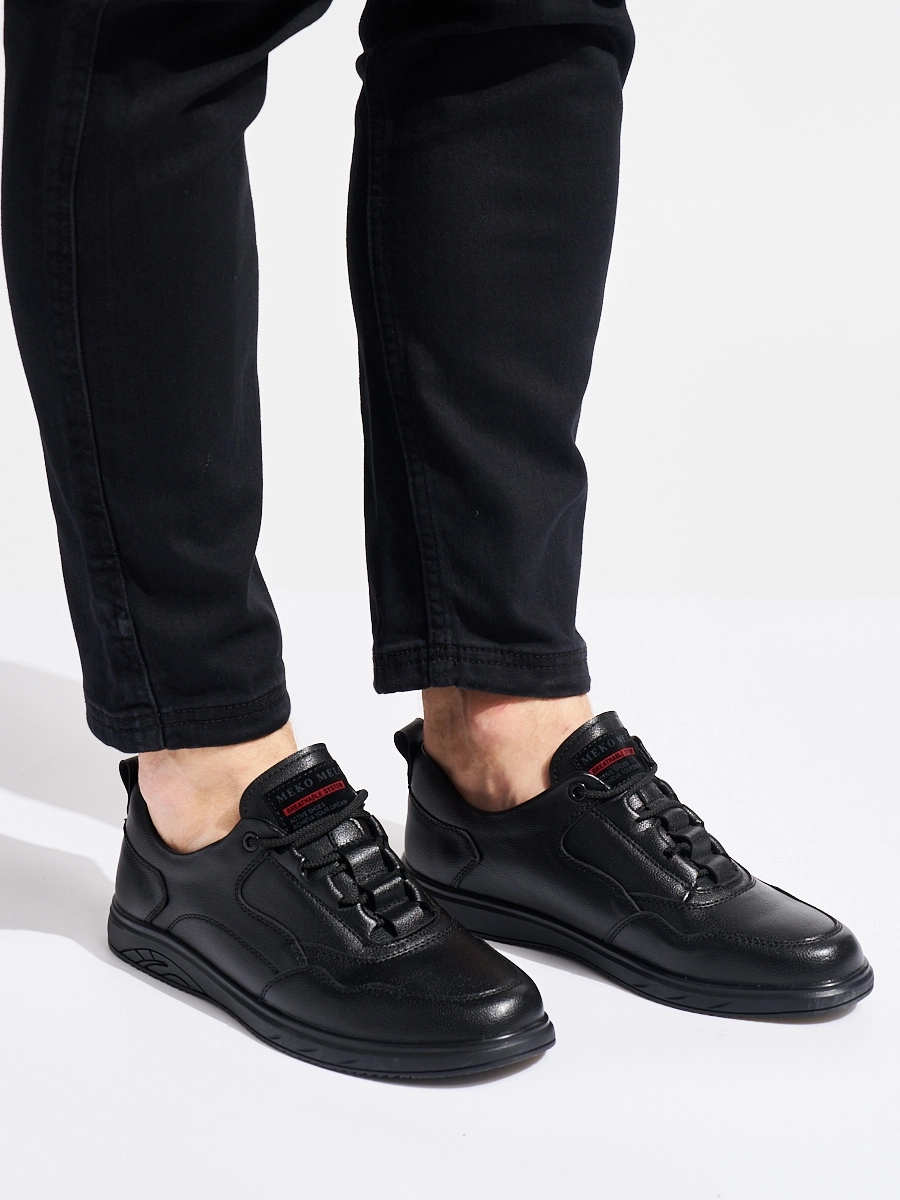 Dizajnové čierne pánske poltopánky