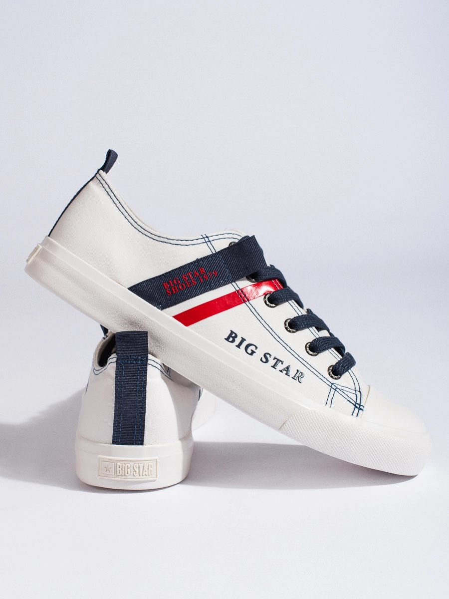 Klasické pánske tenisky biele bez podpätku