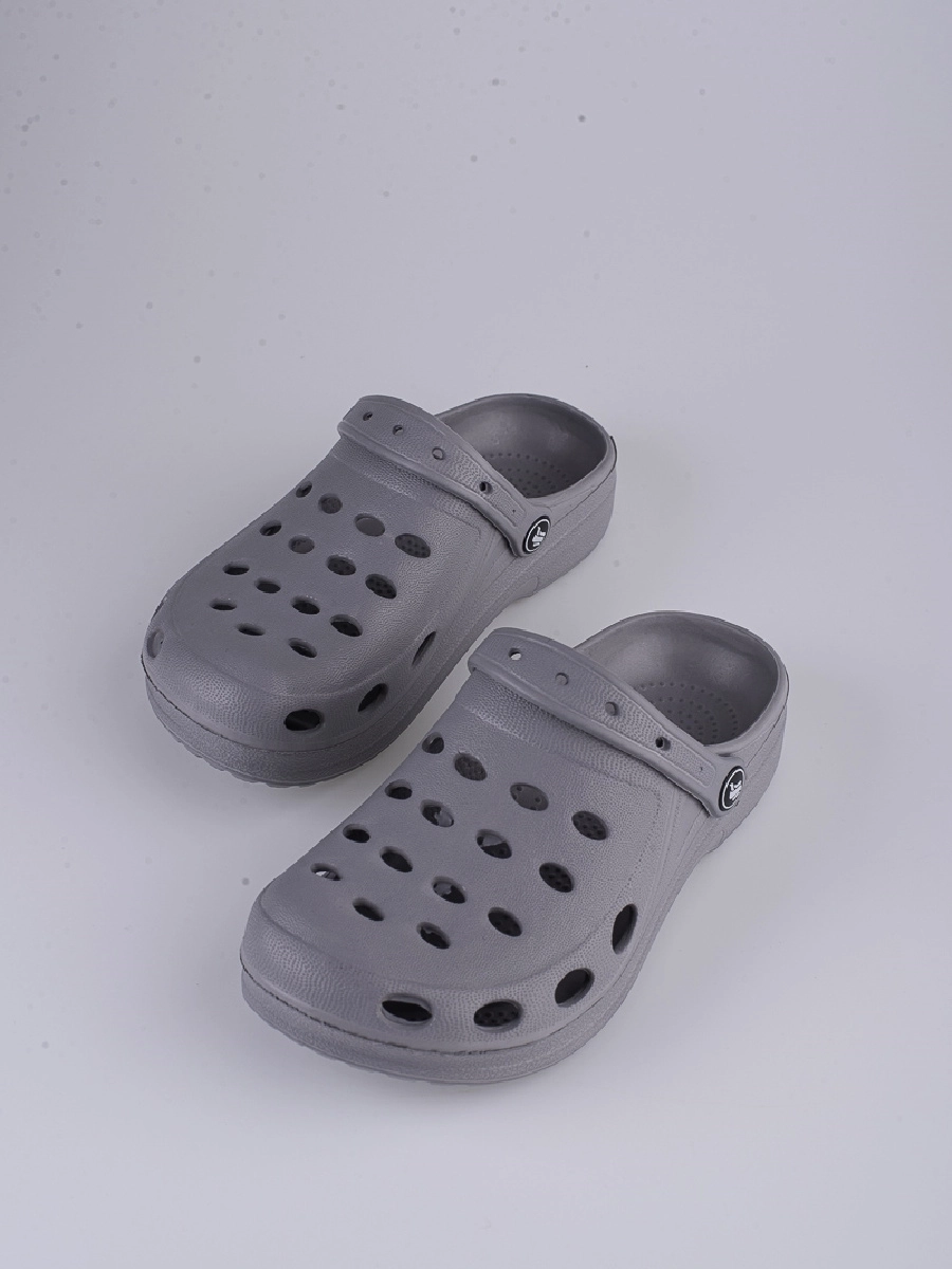 Klasické šedé detské topánky crocs bez podpätku