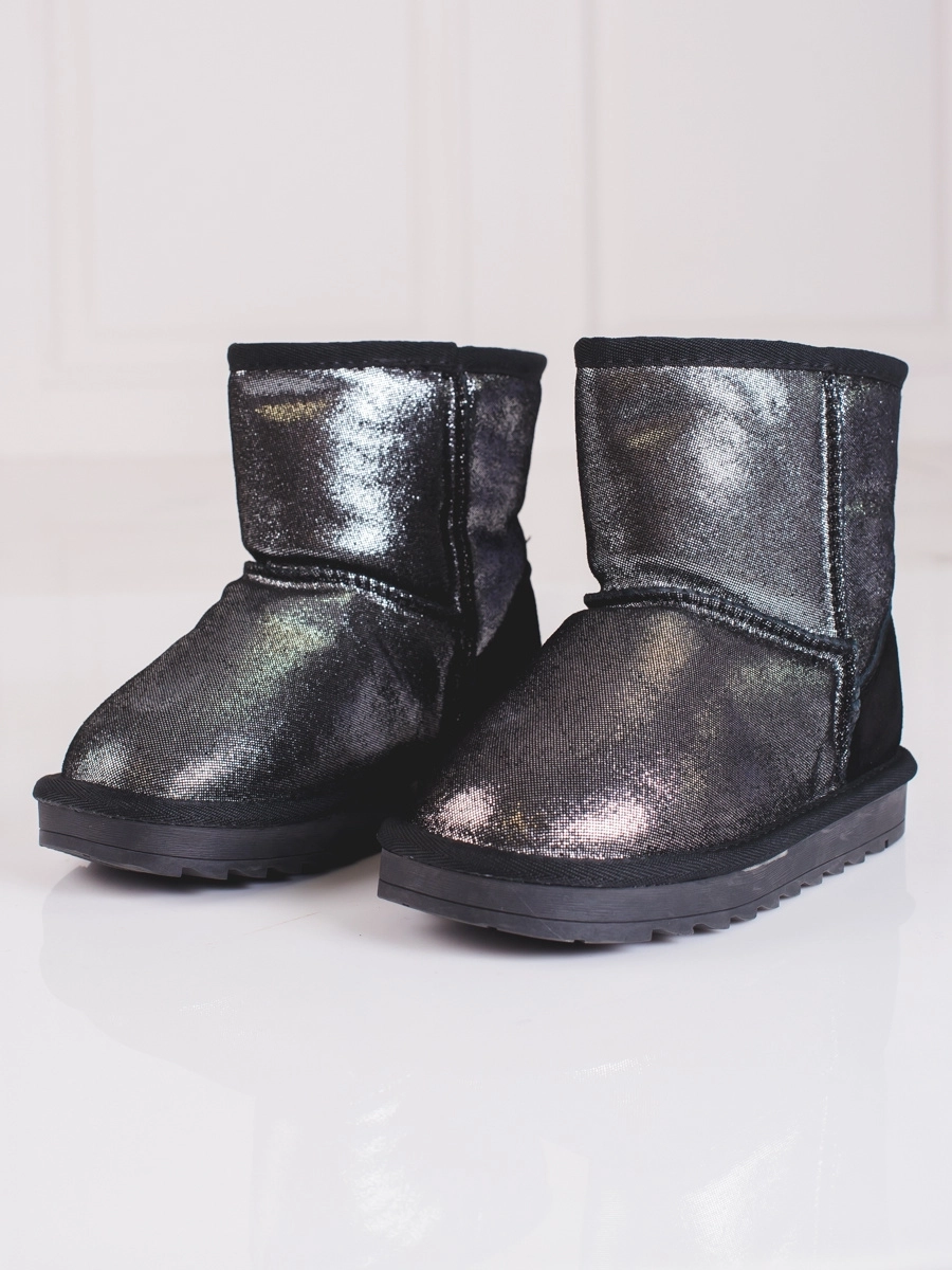 Klasické strieborné detské snežnice bez päty