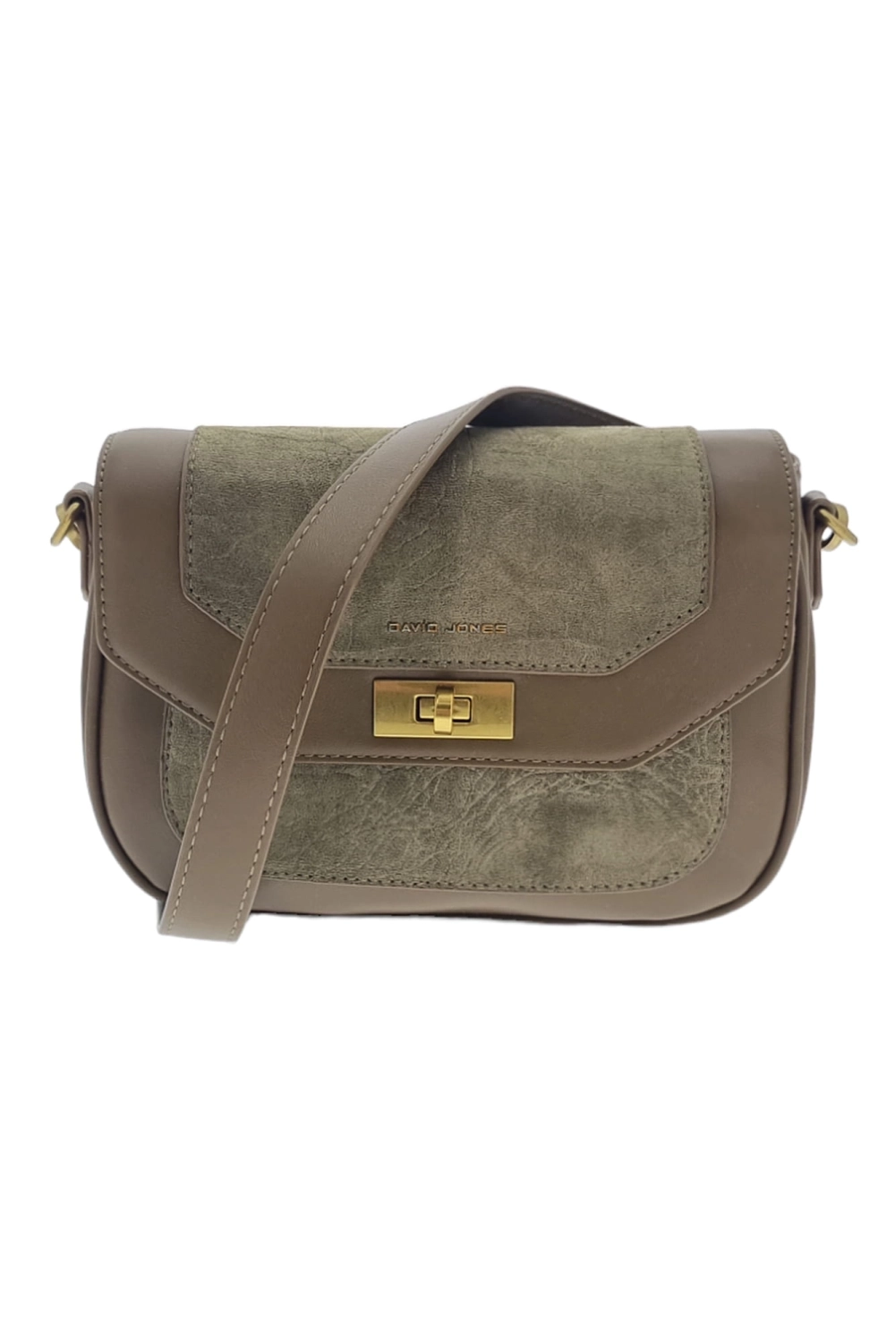 Luxusná khaki dámska malá kabelka X9FSU