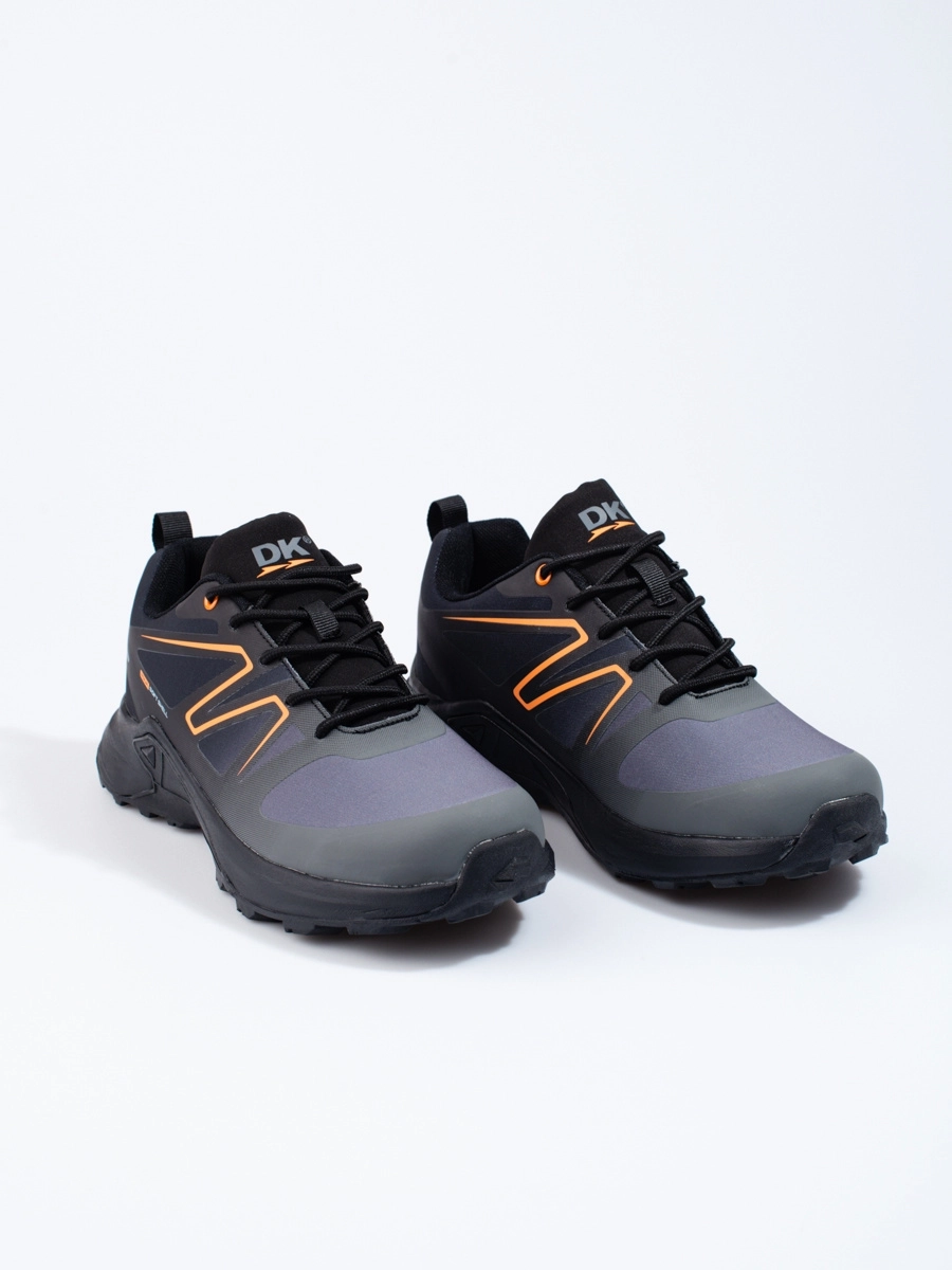 Luxusná šedá pánska treková obuv bez podpätku