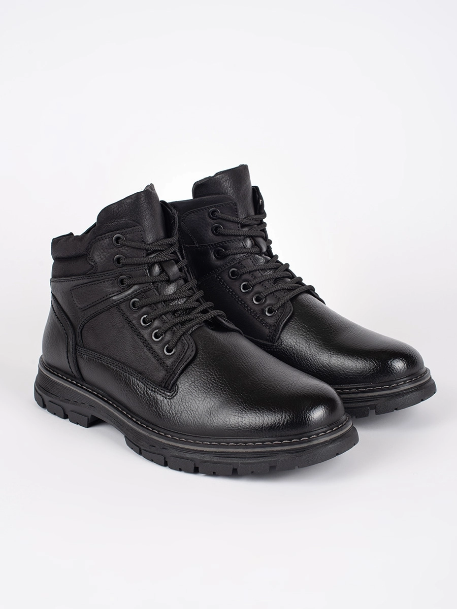 Luxusné čierne pánske členkové topánky