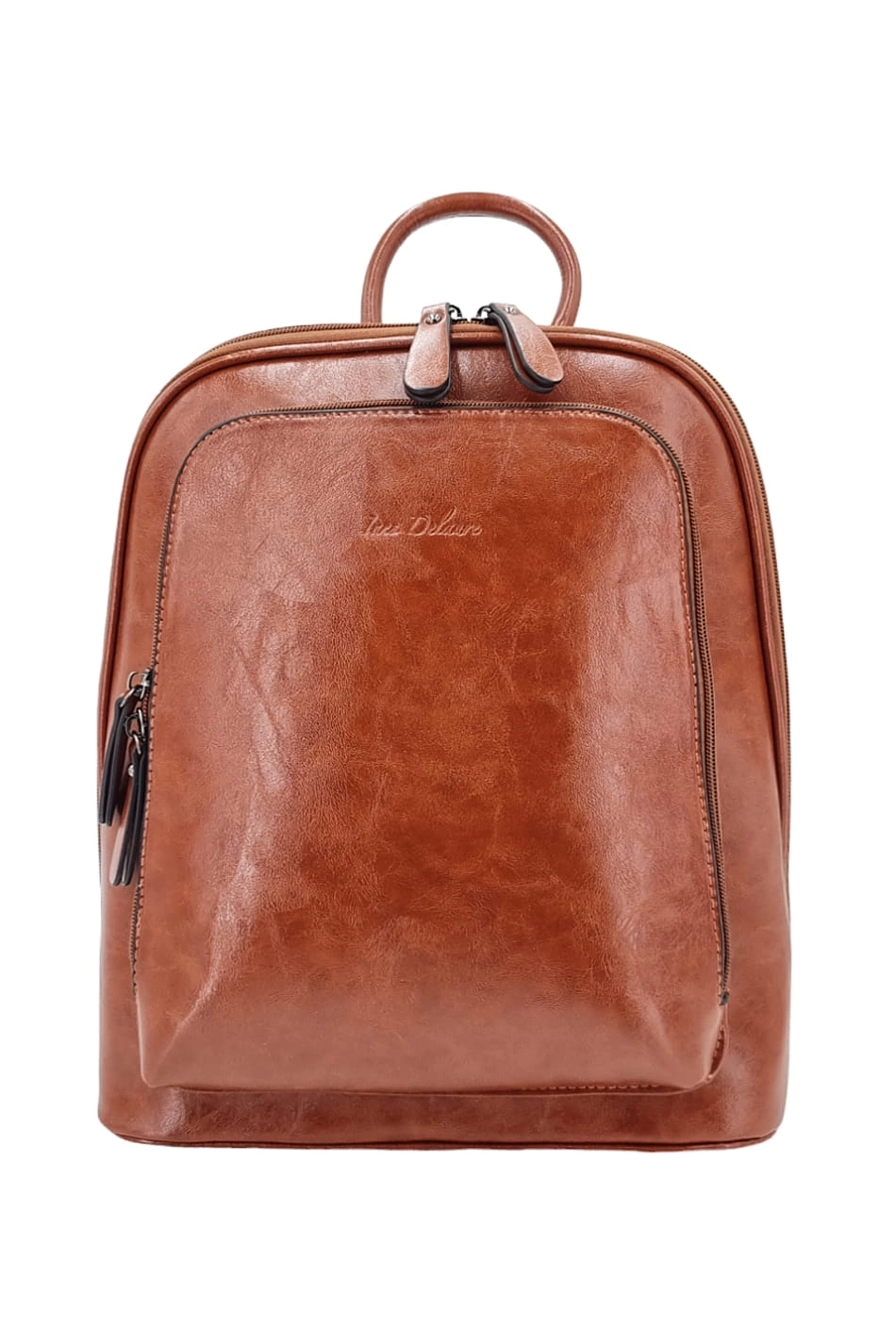 Moderný hnedý dámsky batoh UOM86