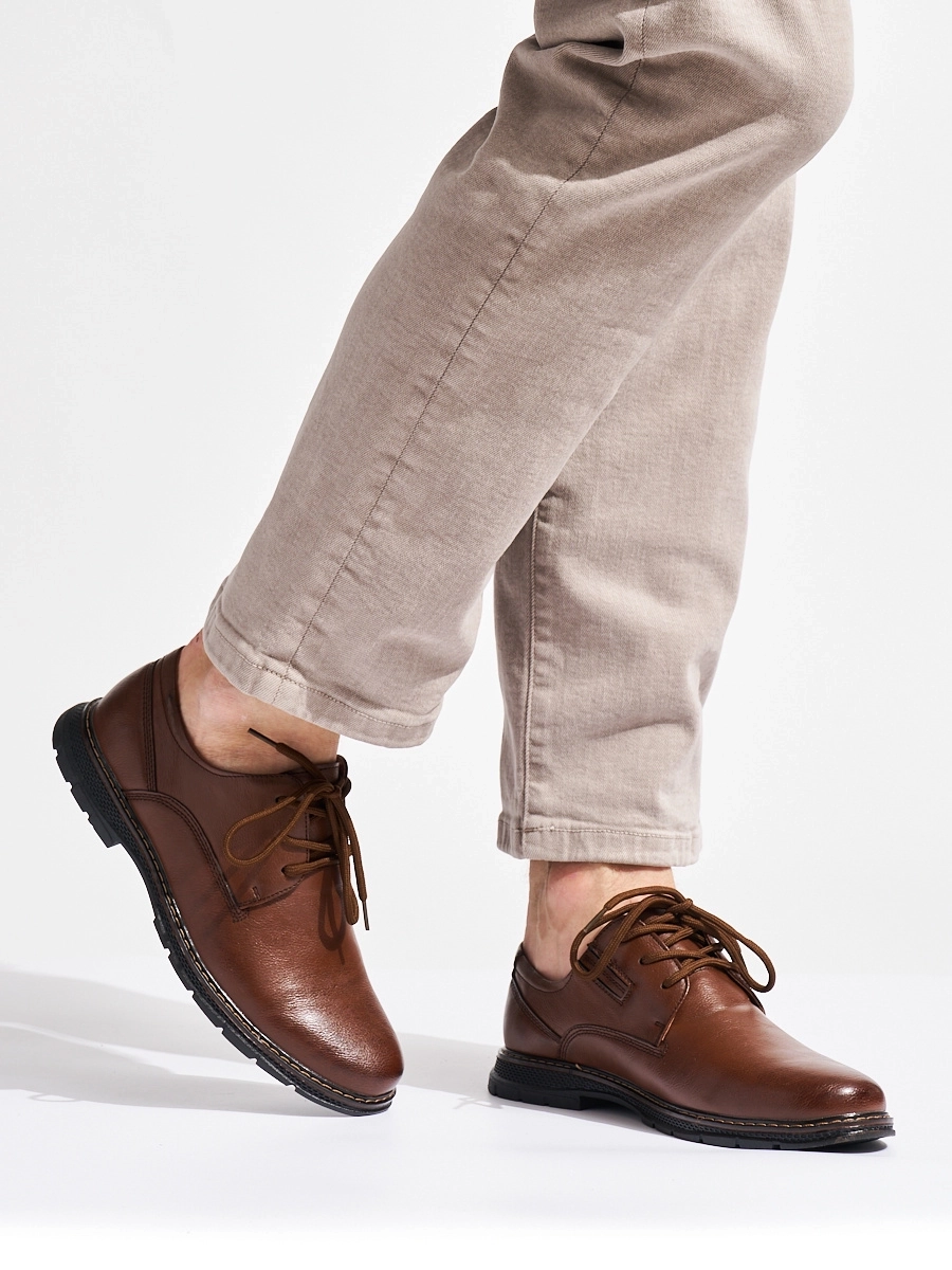 Módne pánske hnedé poltopánky