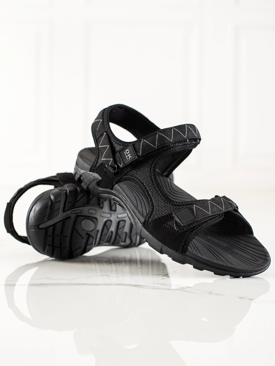 Originálne pánske čierne sandále bez podpätku