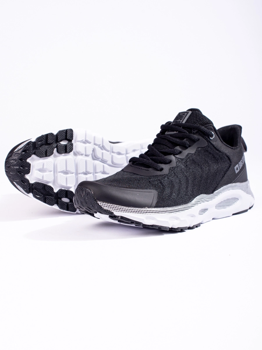 Pánske čierne módne tenisky bez podpätku