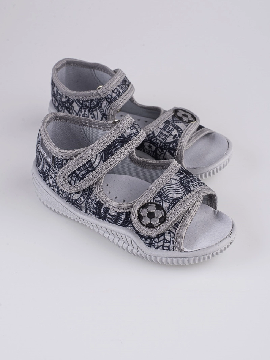 Pohodlné sivé detské papuče bez podpätku