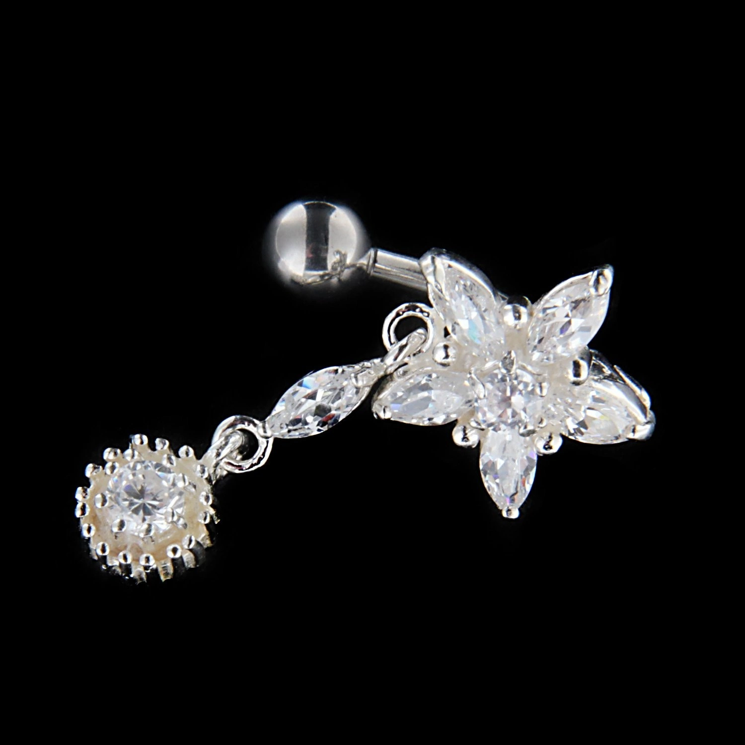 E-shop Strieborný piercing 15709